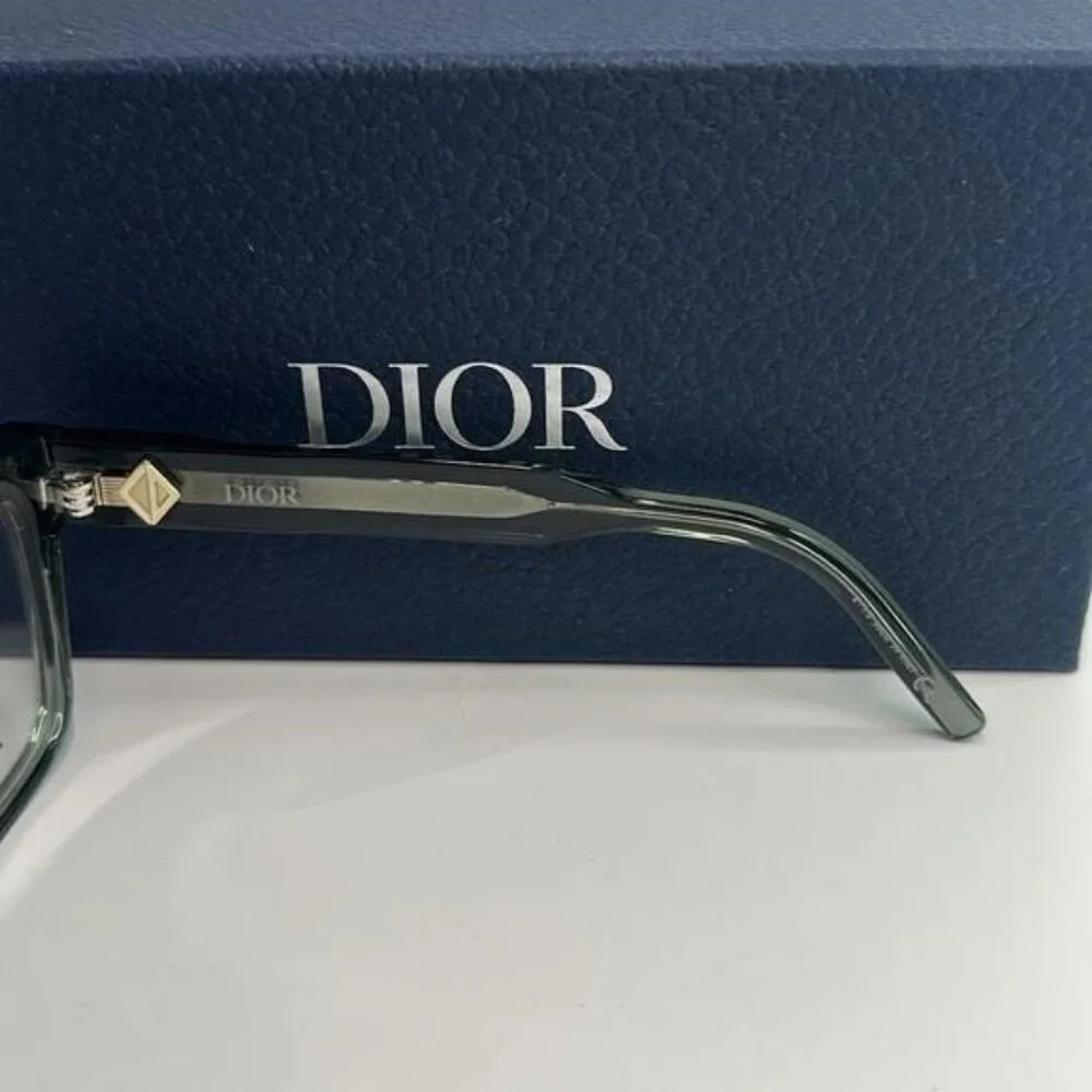 New Dior CD Diamond S6I Optical Glasses transparent Green Fast Ship!